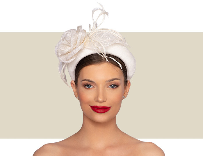 Zola Women’s Fancy Headband – Ivory, women’s derby hats